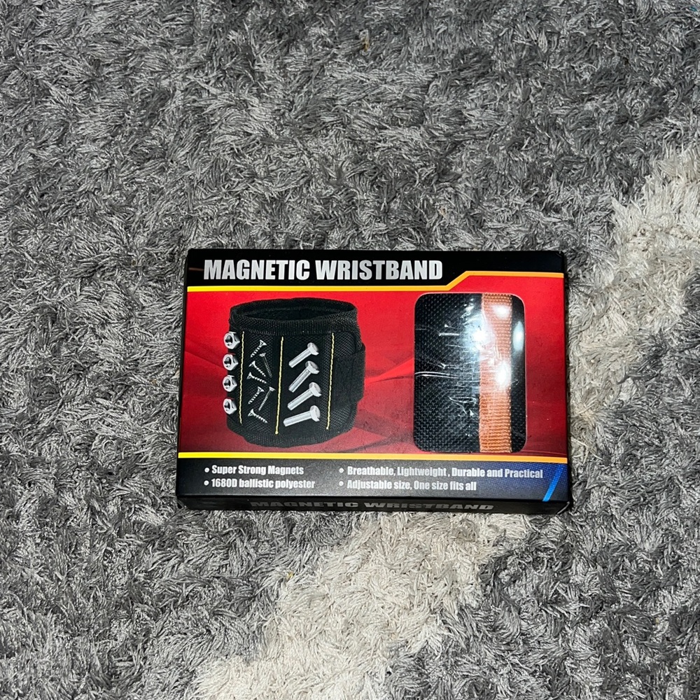 Magnetic Wristband - Black and Orange